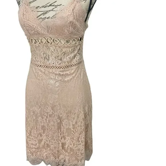 Victoria’s Secret Dream Angels Floral Slip Dress Lace & Ring Semi-Sheer - Small - Picture 11 of 11